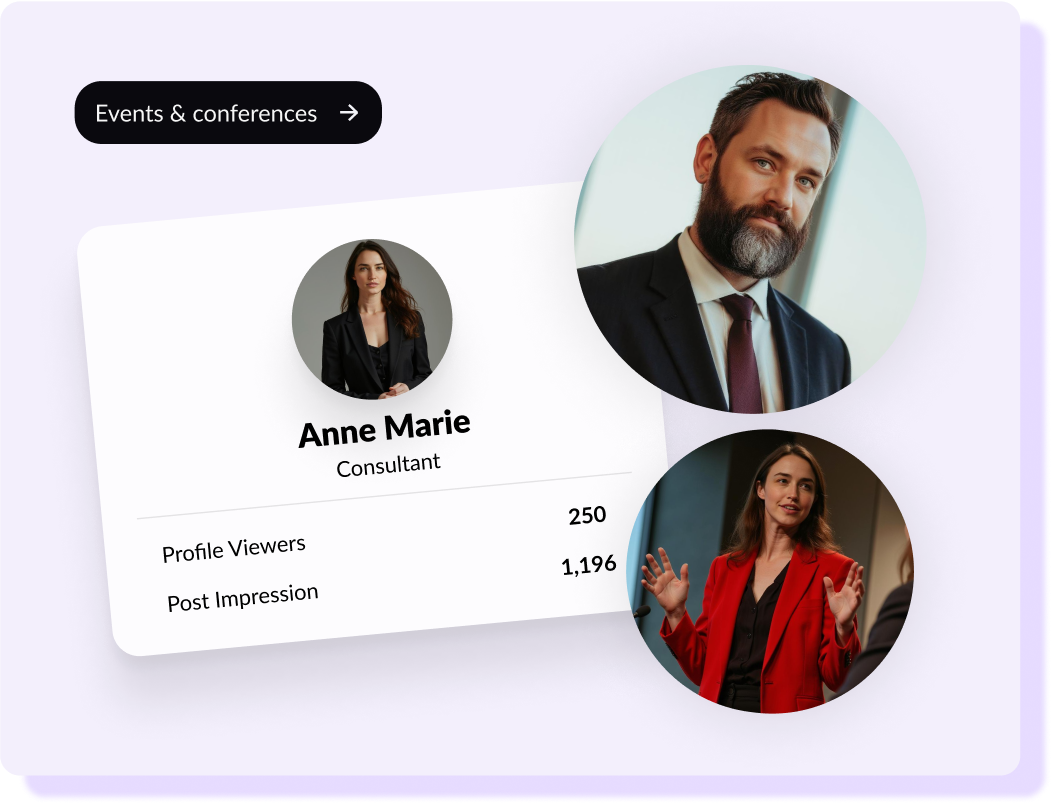 Events and Conferences - Present yourself at your best. Use professional headshots fo... Events and Conferences